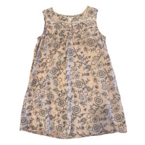 Adonna Nightgown Womens XL Pink Floral Cotton Lace Trim Sleeveless Sleepwear